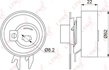 LYNXauto PB-1136 - Натяжной ролик, зубчатый ремень ГРМ autospares.lv