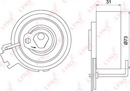 LYNXauto PB-1175 - Натяжной ролик, зубчатый ремень ГРМ autospares.lv