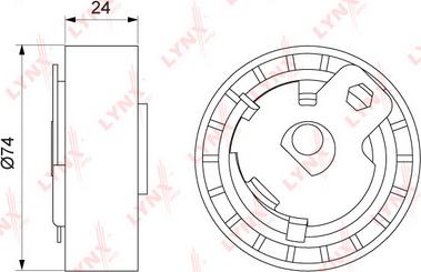 LYNXauto PB-1176 - Натяжной ролик, зубчатый ремень ГРМ autospares.lv