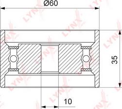 LYNXauto PB-1319 - Натяжной ролик, зубчатый ремень ГРМ autospares.lv