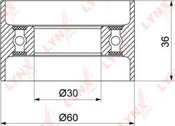 LYNXauto PB-1315 - Натяжной ролик, зубчатый ремень ГРМ autospares.lv
