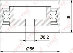 LYNXauto PB-1310 - Натяжной ролик, зубчатый ремень ГРМ autospares.lv