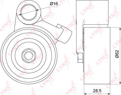 LYNXauto PB-1324 - Натяжной ролик, зубчатый ремень ГРМ autospares.lv