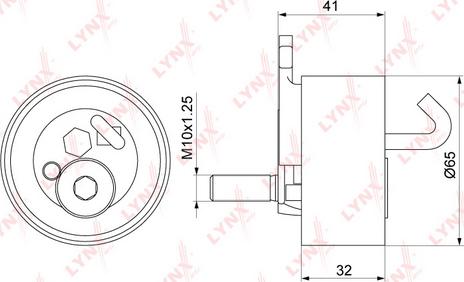 LYNXauto PB-1325 - Натяжной ролик, зубчатый ремень ГРМ autospares.lv