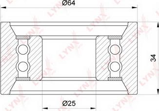 LYNXauto PB-1321 - Натяжной ролик, зубчатый ремень ГРМ autospares.lv