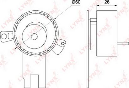 LYNXauto PB-1244 - Натяжной ролик, зубчатый ремень ГРМ autospares.lv