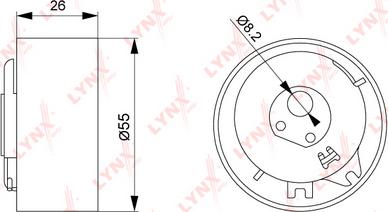 LYNXauto PB-1240 - Натяжной ролик, зубчатый ремень ГРМ autospares.lv