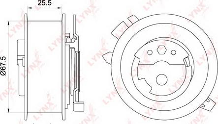 LYNXauto PB-1251 - Натяжной ролик, зубчатый ремень ГРМ autospares.lv