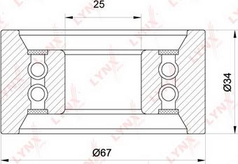 LYNXauto PB-1264 - Натяжной ролик, зубчатый ремень ГРМ autospares.lv