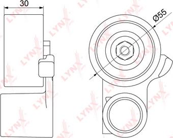 LYNXauto PB-1208 - Натяжной ролик, зубчатый ремень ГРМ autospares.lv