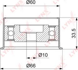 LYNXauto PB-1210 - Натяжной ролик, зубчатый ремень ГРМ autospares.lv