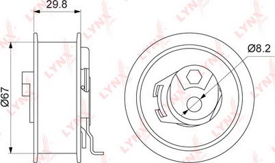 LYNXauto PB-1239 - Натяжной ролик, зубчатый ремень ГРМ autospares.lv