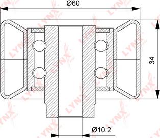 LYNXauto PB-3049 - Направляющий ролик, зубчатый ремень ГРМ autospares.lv