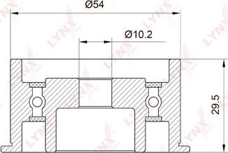 LYNXauto PB-3040 - Направляющий ролик, зубчатый ремень ГРМ autospares.lv