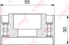 LYNXauto PB-3048 - Направляющий ролик, зубчатый ремень ГРМ autospares.lv