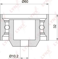 LYNXauto PB-3014 - Направляющий ролик, зубчатый ремень ГРМ autospares.lv