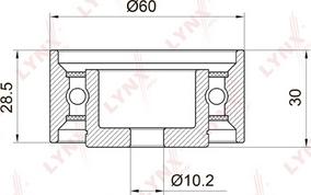 LYNXauto PB-3010 - Направляющий ролик, зубчатый ремень ГРМ autospares.lv