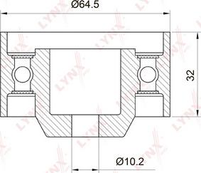 LYNXauto PB-3017 - Направляющий ролик, зубчатый ремень ГРМ autospares.lv