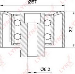 LYNXauto PB-3084 - Направляющий ролик, зубчатый ремень ГРМ autospares.lv