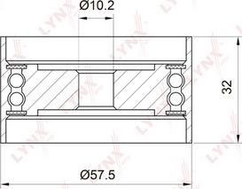 LYNXauto PB-3035 - Направляющий ролик, зубчатый ремень ГРМ autospares.lv