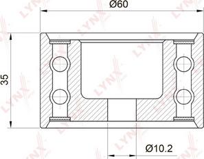 LYNXauto PB-3033 - Направляющий ролик, зубчатый ремень ГРМ autospares.lv