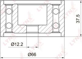 LYNXauto PB-3037 - Направляющий ролик, зубчатый ремень ГРМ autospares.lv