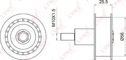 LYNXauto PB-3029 - Направляющий ролик, зубчатый ремень ГРМ autospares.lv