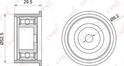 LYNXauto PB-3026 - Направляющий ролик, зубчатый ремень ГРМ autospares.lv