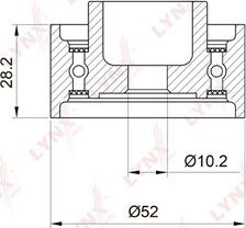 LYNXauto PB-3021 - Направляющий ролик, зубчатый ремень ГРМ autospares.lv