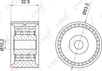 LYNXauto PB-3028 - Направляющий ролик, зубчатый ремень ГРМ autospares.lv