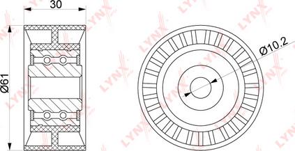 LYNXauto PB-3149 - Направляющий ролик, зубчатый ремень ГРМ autospares.lv