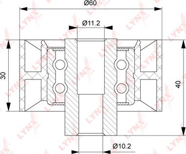 LYNXauto PB-3141 - Направляющий ролик, зубчатый ремень ГРМ autospares.lv