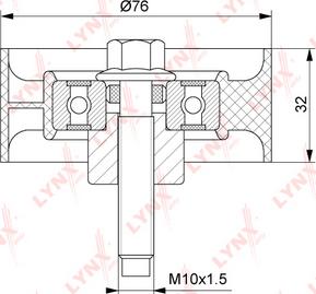 LYNXauto PB-3142 - Направляющий ролик, зубчатый ремень ГРМ autospares.lv