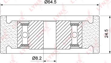 LYNXauto PB-7088 - Ролик, поликлиновый ремень autospares.lv