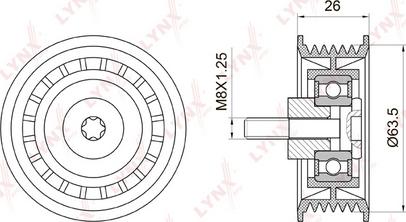 LYNXauto PB-7029 - Ролик, поликлиновый ремень autospares.lv