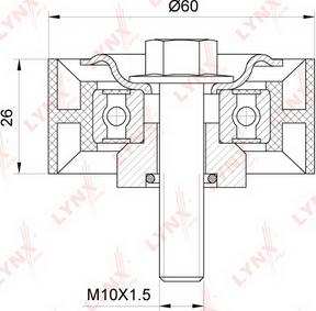 LYNXauto PB-7145 - Ролик, поликлиновый ремень autospares.lv