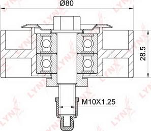 LYNXauto PB-7243 - Ролик, поликлиновый ремень autospares.lv