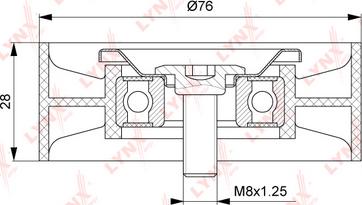 LYNXauto PB-7218 - Ролик, поликлиновый ремень autospares.lv