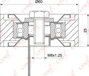 LYNXauto PB-7232 - Ролик, поликлиновый ремень autospares.lv