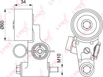 LYNXauto PT-1040 - Успокоитель, зубчатый ремень autospares.lv