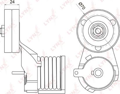 LYNXauto PT-3040 - Натяжитель, поликлиновый ремень autospares.lv