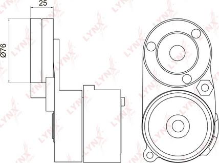 LYNXauto PT-3005 - Натяжитель, поликлиновый ремень autospares.lv