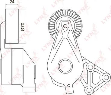 LYNXauto PT-3039 - Натяжитель, поликлиновый ремень autospares.lv