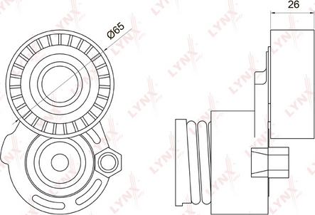 LYNXauto PT-3035 - Натяжитель, поликлиновый ремень autospares.lv