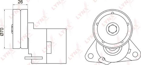 LYNXauto PT-3031 - Натяжитель, поликлиновый ремень autospares.lv