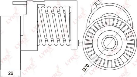 LYNXauto PT-3038 - Натяжитель, поликлиновый ремень autospares.lv