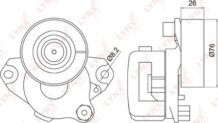 LYNXauto PT-3020 - Натяжитель, поликлиновый ремень autospares.lv