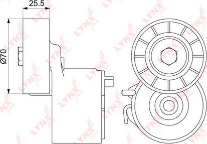 LYNXauto PT-3190 - Натяжитель, поликлиновый ремень autospares.lv