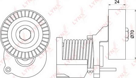 LYNXauto PT-3148 - Натяжитель, поликлиновый ремень autospares.lv