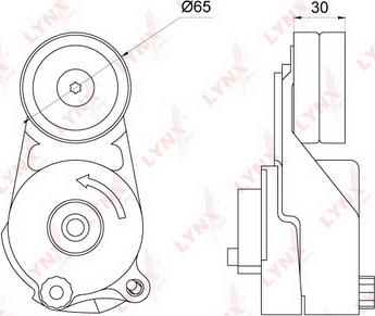 LYNXauto PT-3162 - Натяжитель, поликлиновый ремень autospares.lv